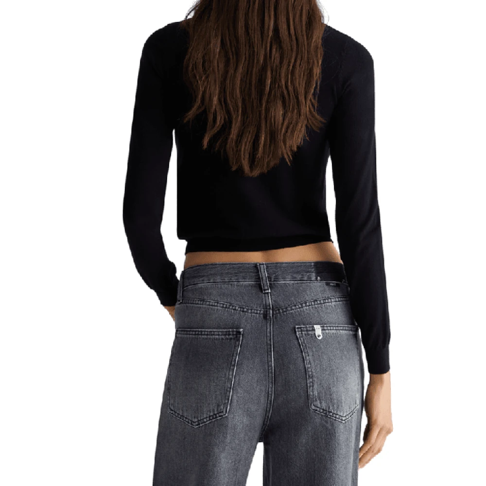 Liu Jo Zwarte Gesloten Longsleeve Top Black Dames