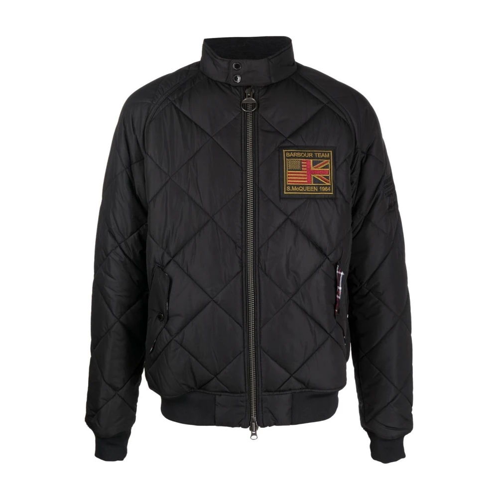 Barbour International Gewatteerde Merchant Bomber Black Heren