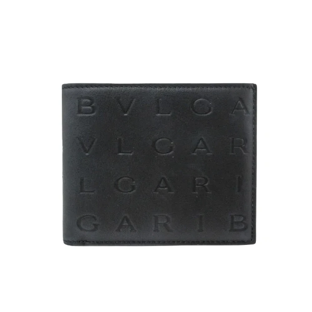 Bvlgari Vintage Pre-owned Leather wallets Black Dames