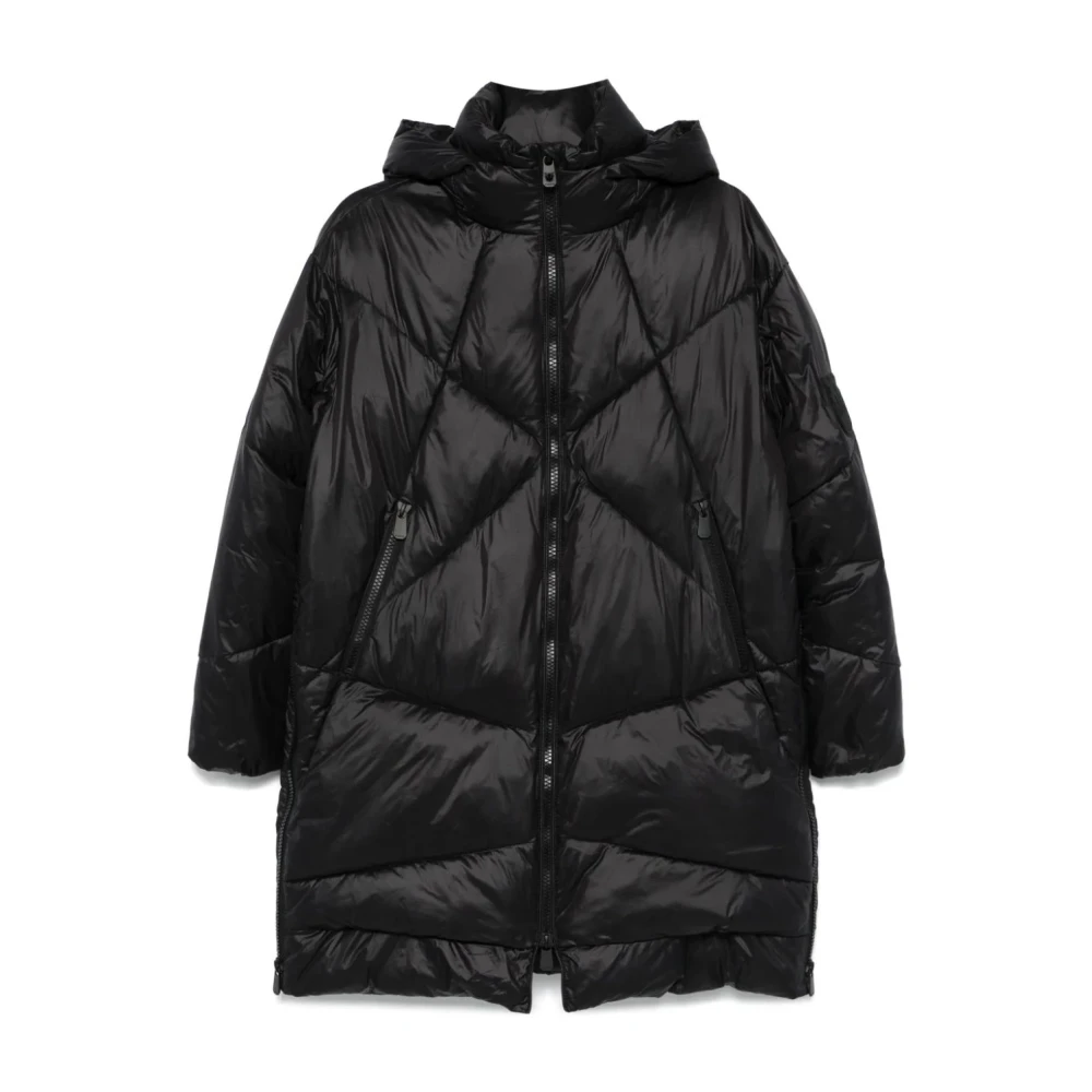 pinko Zwarte Gewatteerde Jas Aw24 Black Dames