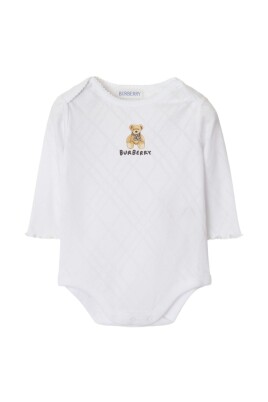 blanc-enfants-onesie-imprime-elegant