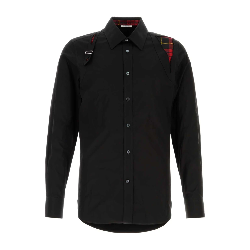 Alexander mcqueen Zwarte Poplin Overhemd Black Heren