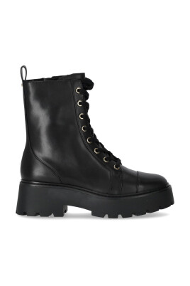 bottine-de-combat-en-cuir-noir-avec-des-accents-dores