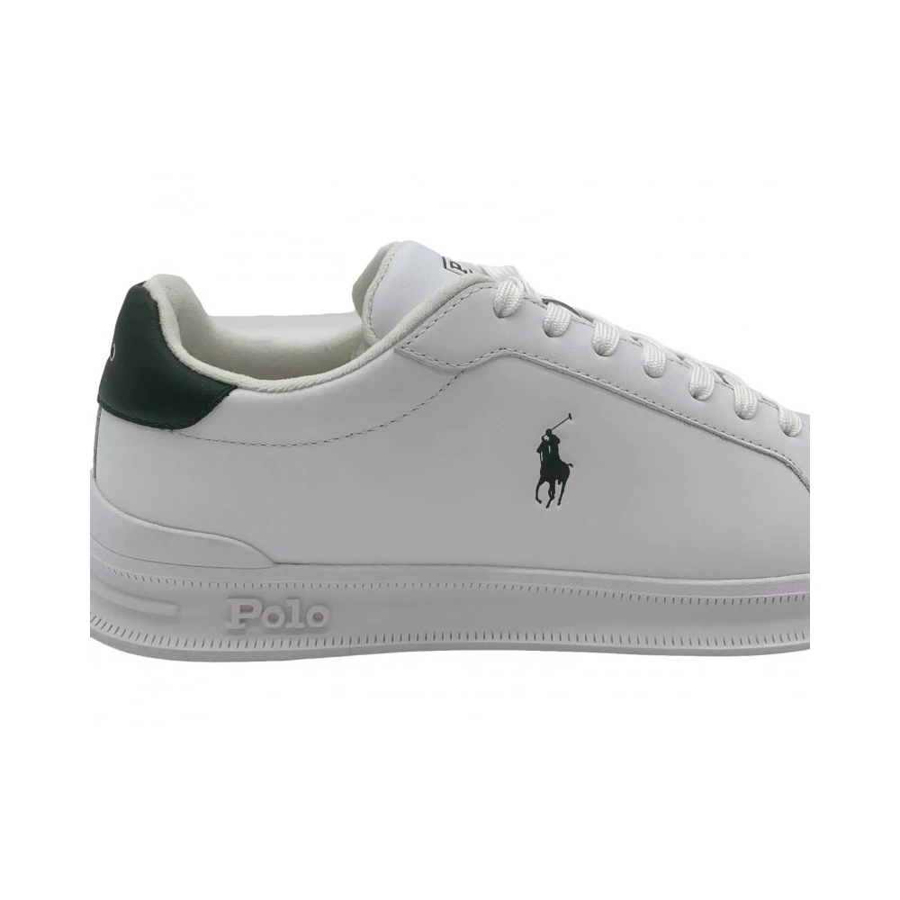 Polo Ralph Lauren Groene leren veterschoenen White Heren