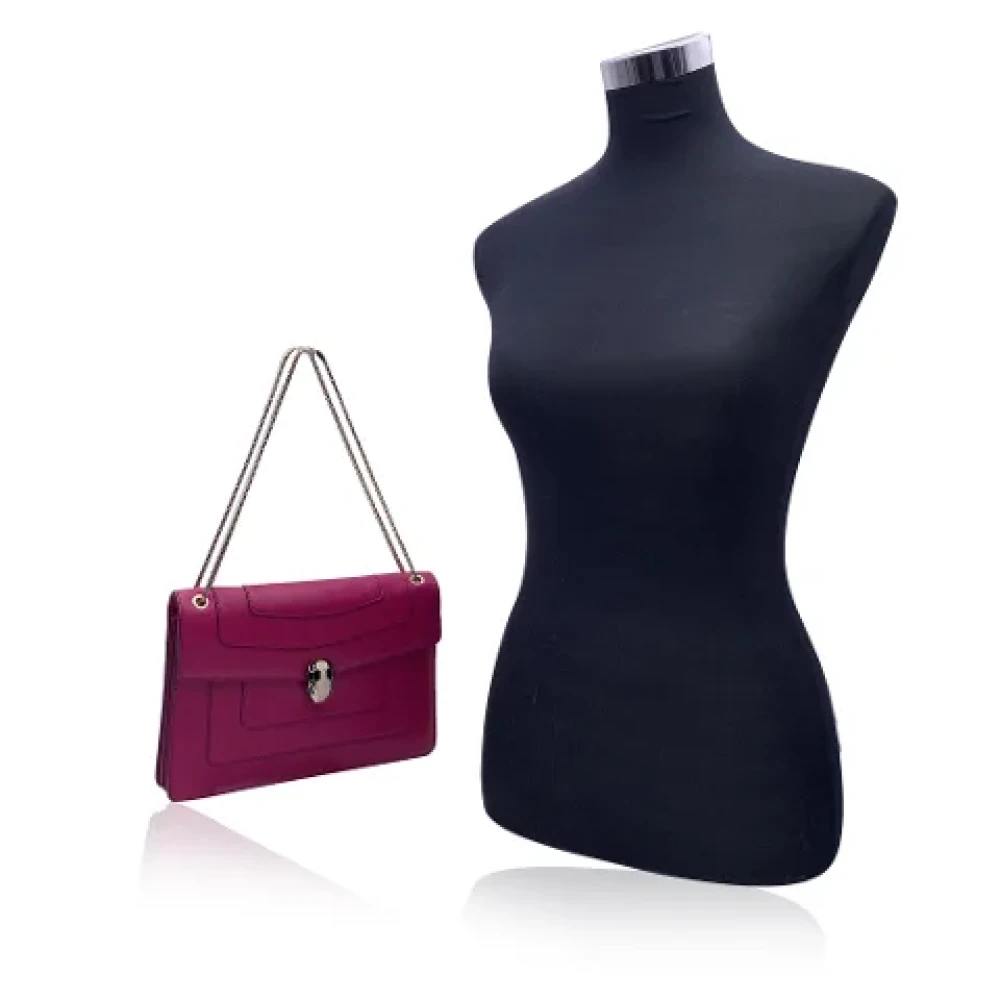 Bvlgari Vintage Pre-owned Leather shoulder-bags Pink Dames
