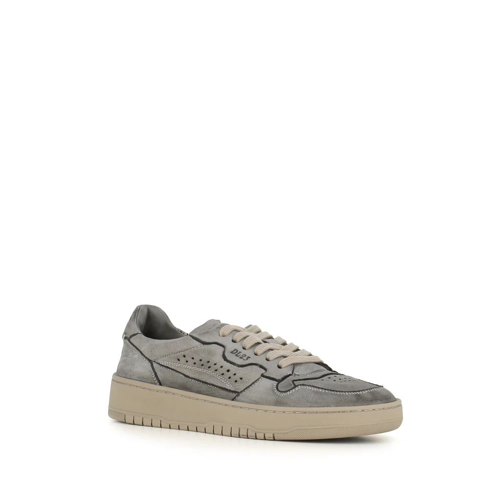 Lemargo Lichtgrijze Sneakers Zacht Leer Rubberen Zool Gray Dames