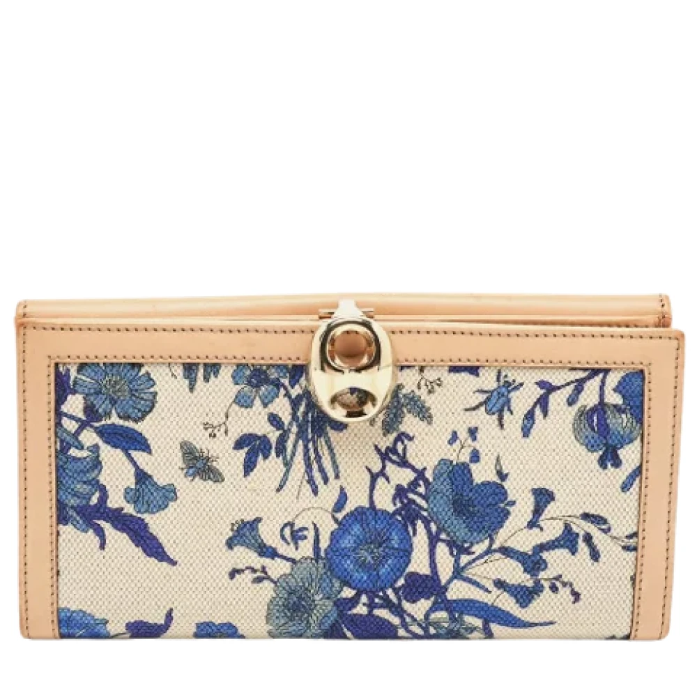 Gucci Vintage Pre-owned Canvas wallets Blue Dames