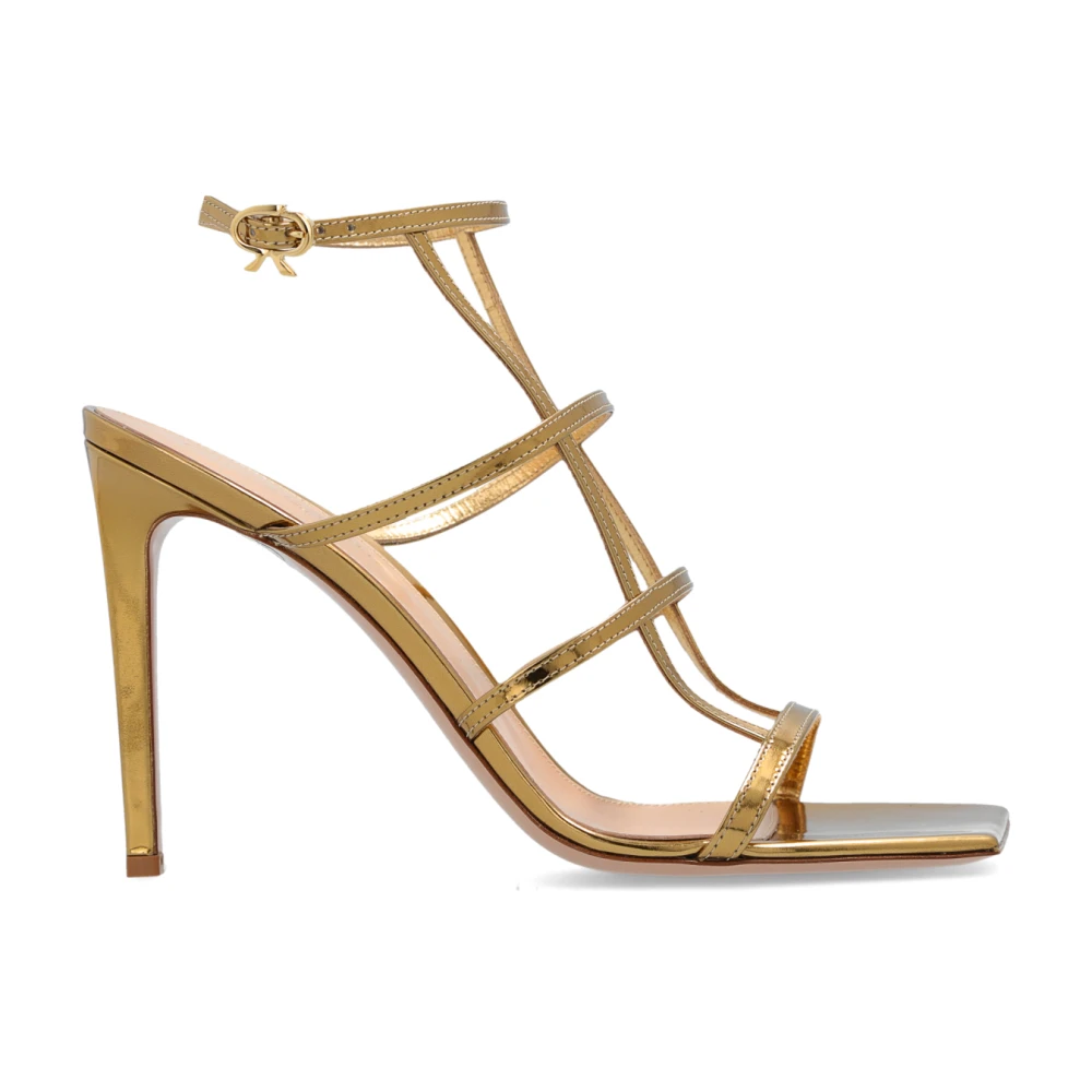 Gianvito Rossi Women's Yellow Heeled Sandals Mondry - High Heel Sandals - 5 Uk - Shoes