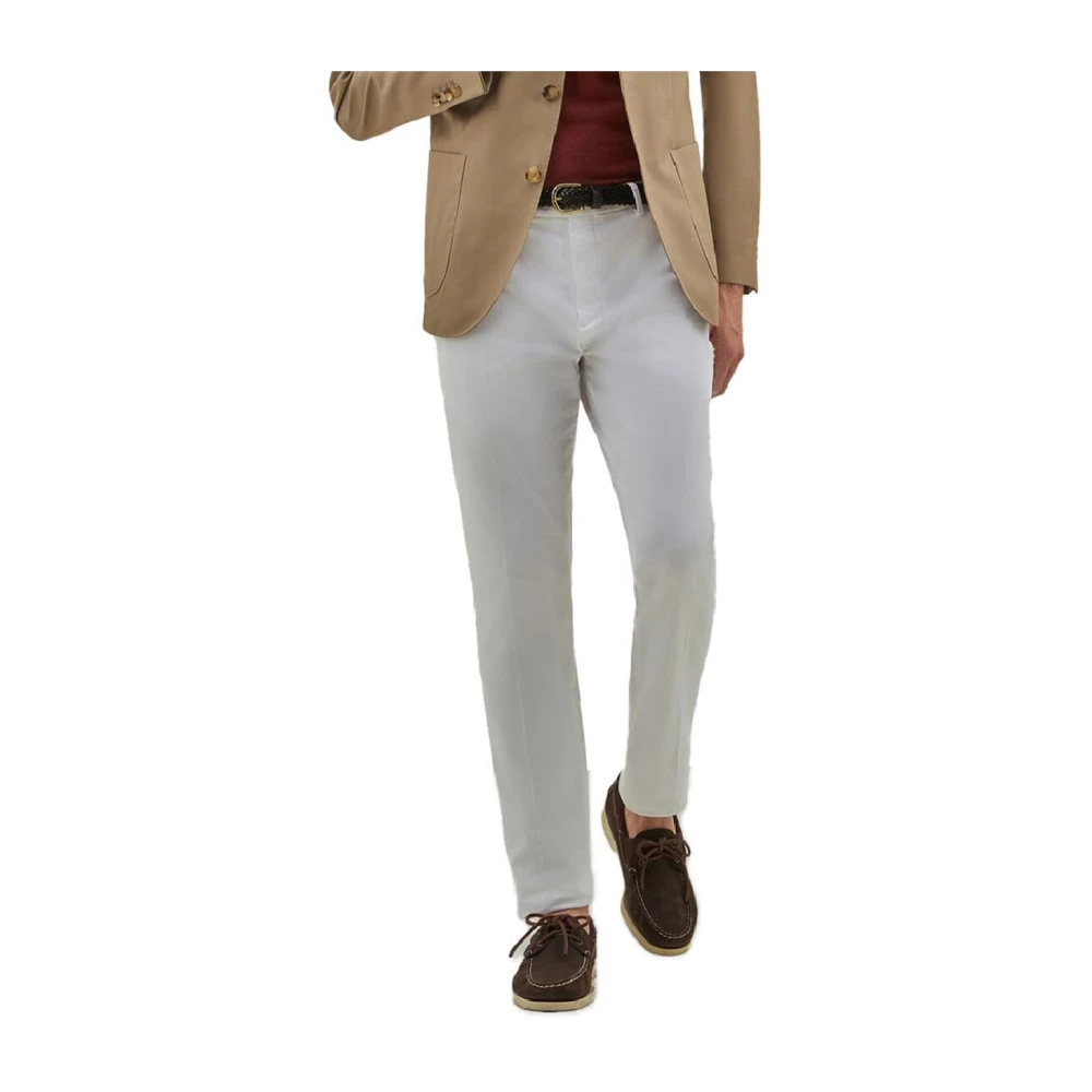 Boglioli Moderne Chino Broek White Heren