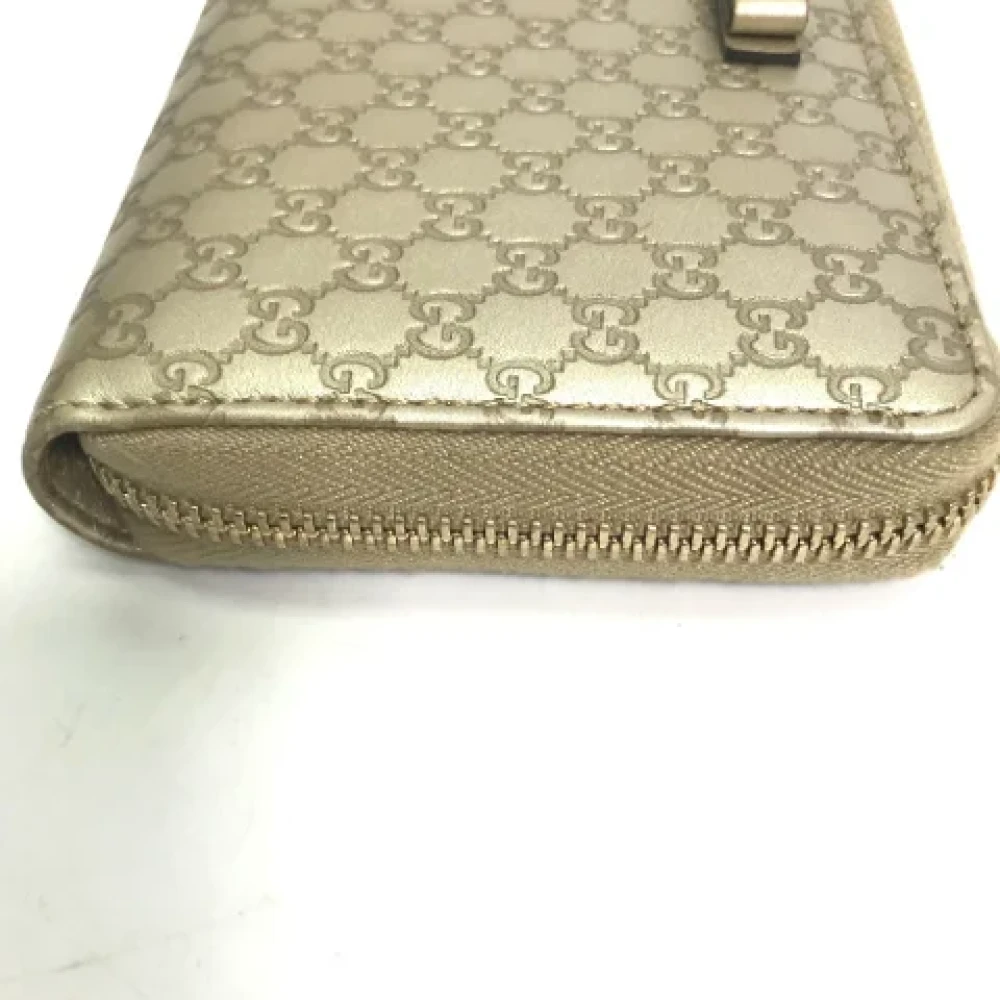 Gucci Vintage Pre-owned Leather wallets Yellow Heren