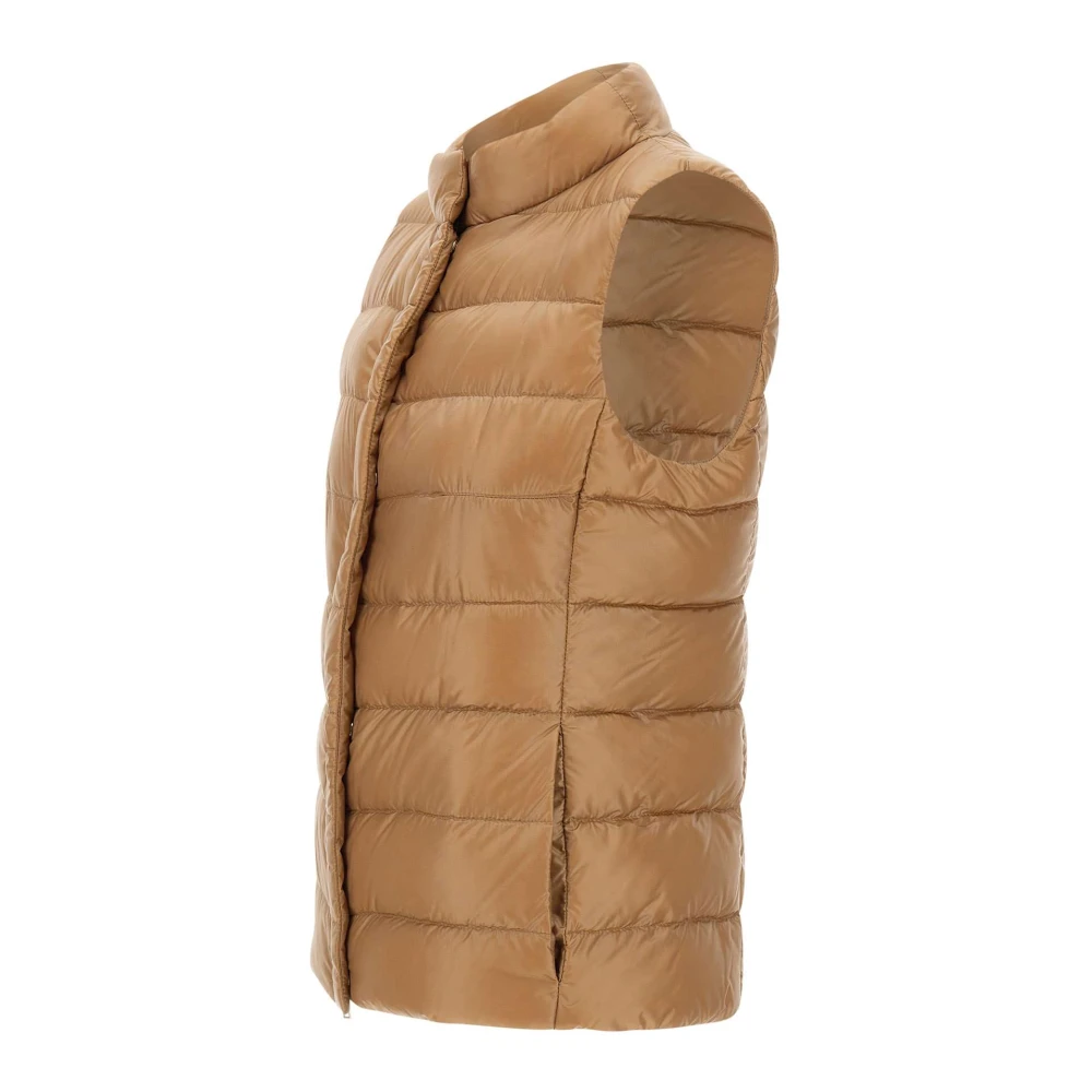 Herno Camel Vest met ganzendons Brown Dames