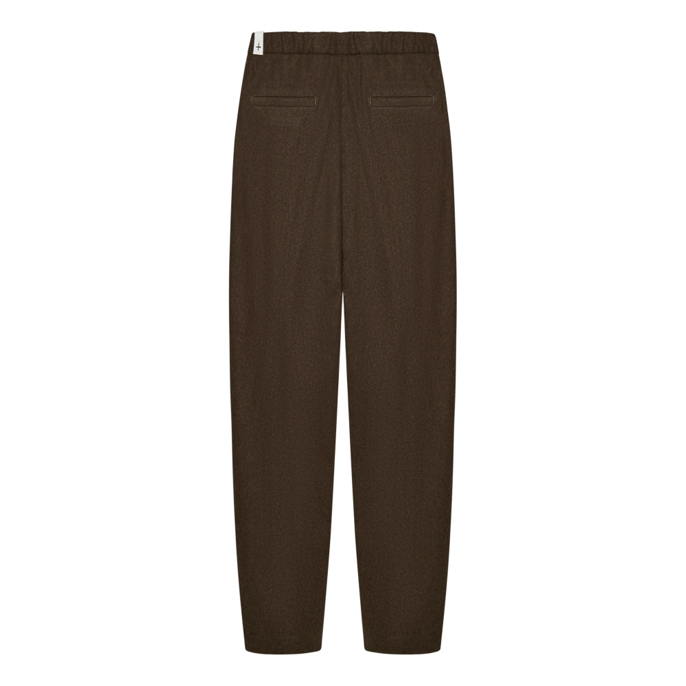 Jil Sander Bruine Wol Tapered Broek Brown Heren