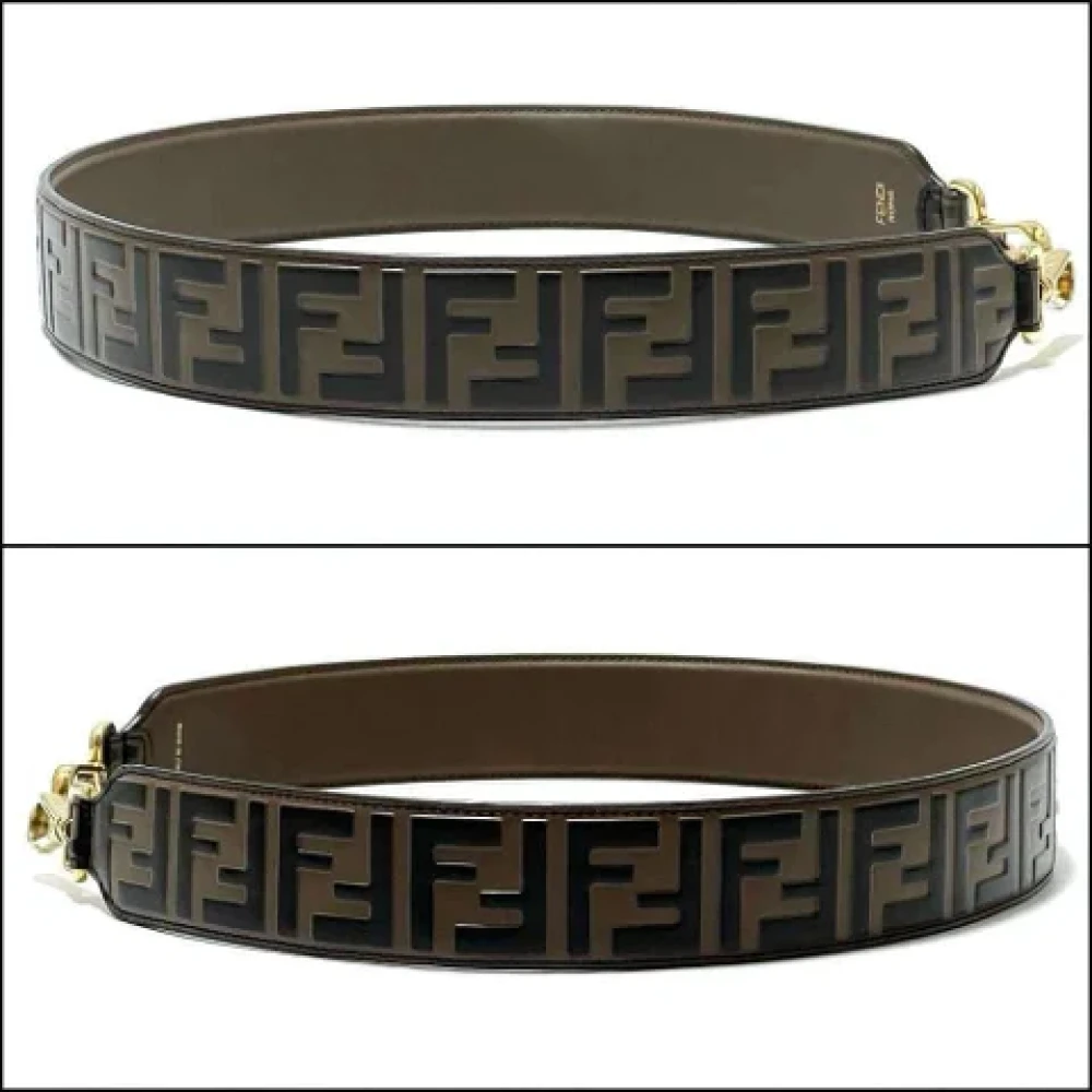 Fendi Vintage Pre-owned Leather home-office Brown Dames