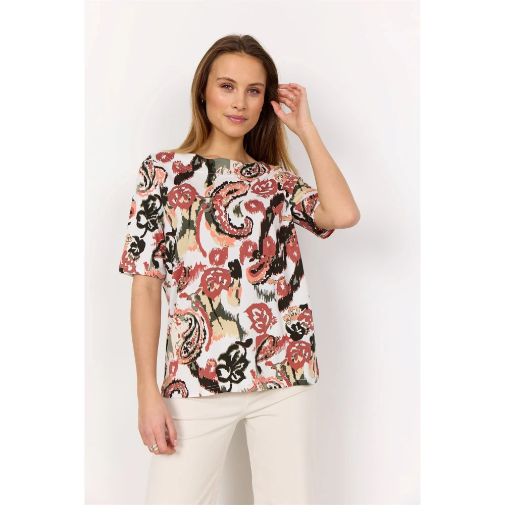 Soyaconcept Abstract Paisley Print Shirt Multicolor Dames