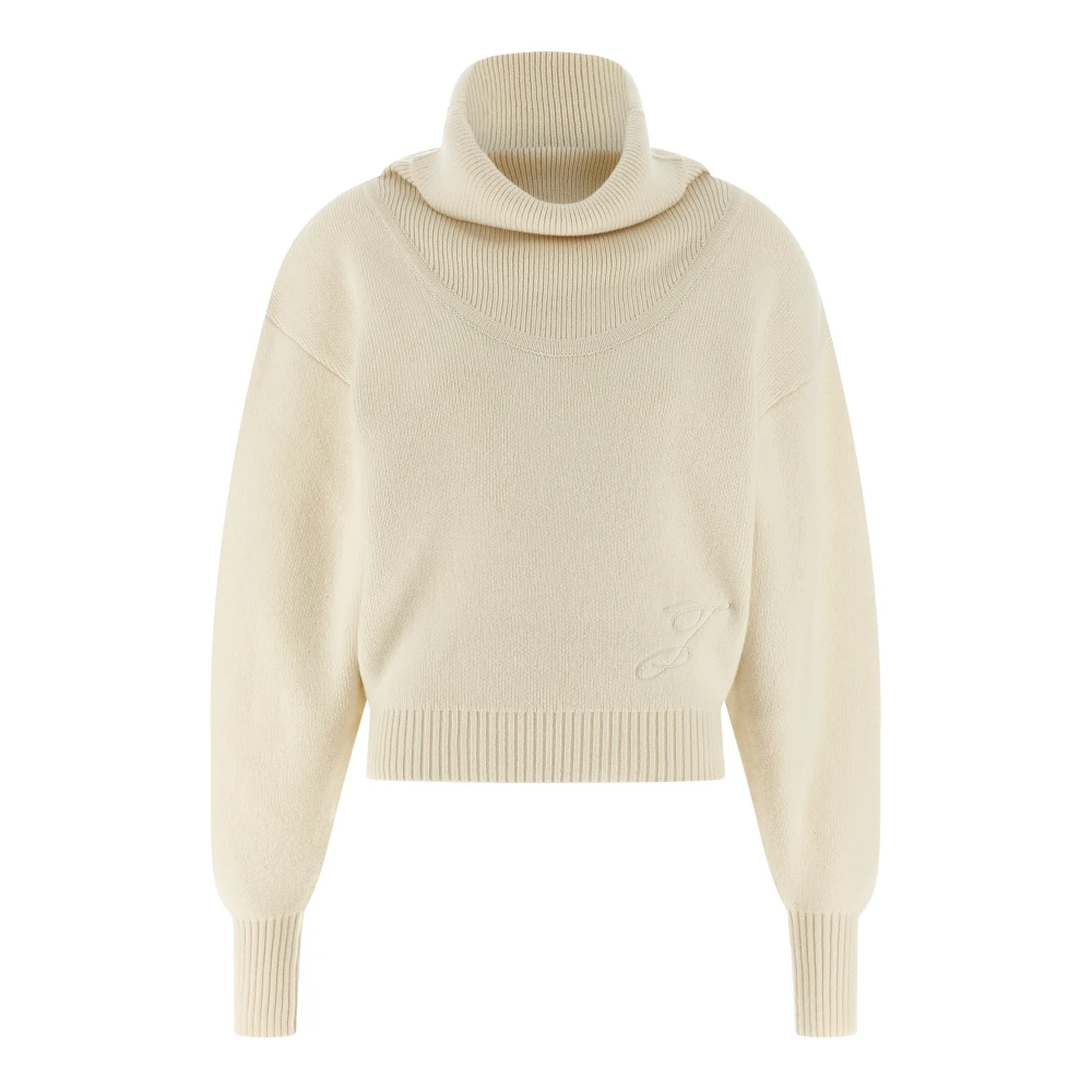 Jacquemus White Turtlenecks, Female, 2XS, La Maille Pallone Jumper