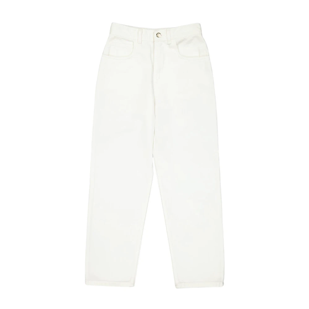 Moncler Mom Fit Denim Jeans White Dames