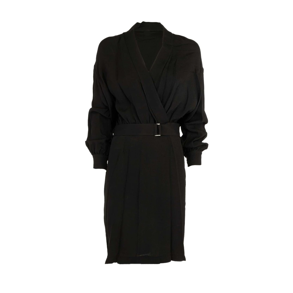 Manila Grace Elegante Cocktailjurk met Riem Black Dames