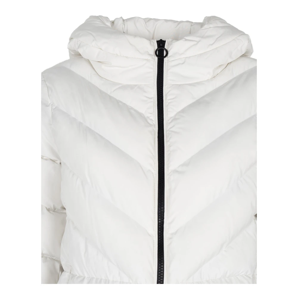 Geox Gewatteerde Jas met Capuchon White Dames