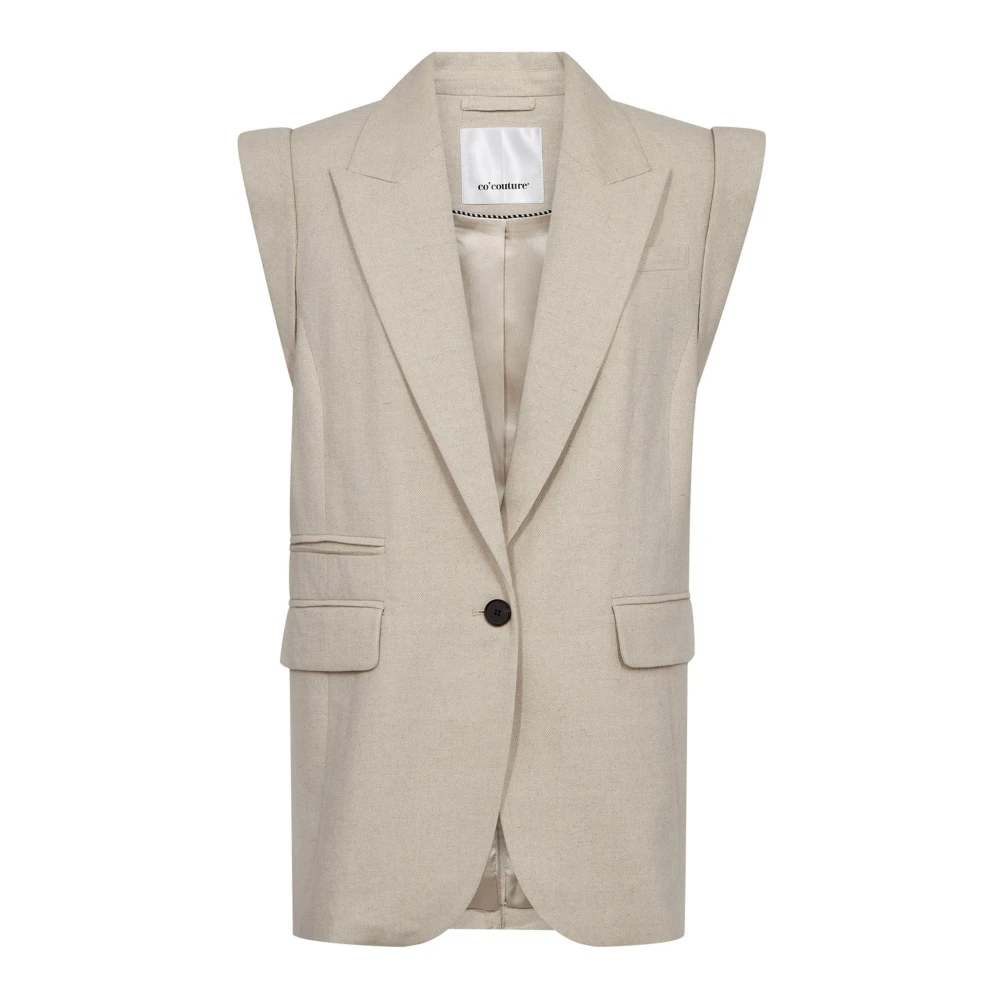 Co'couture Beige Waistcoats, Female, Xs, Vests