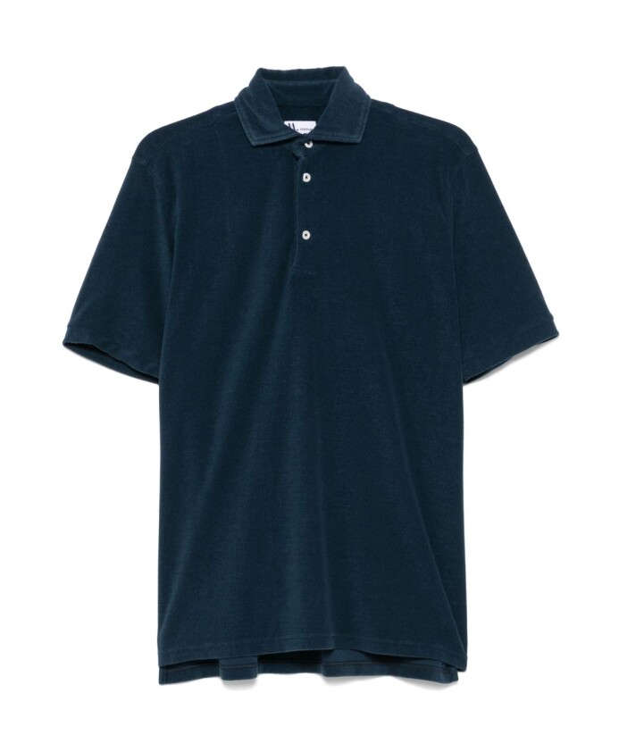 polo-bleu-a-manches-courtes