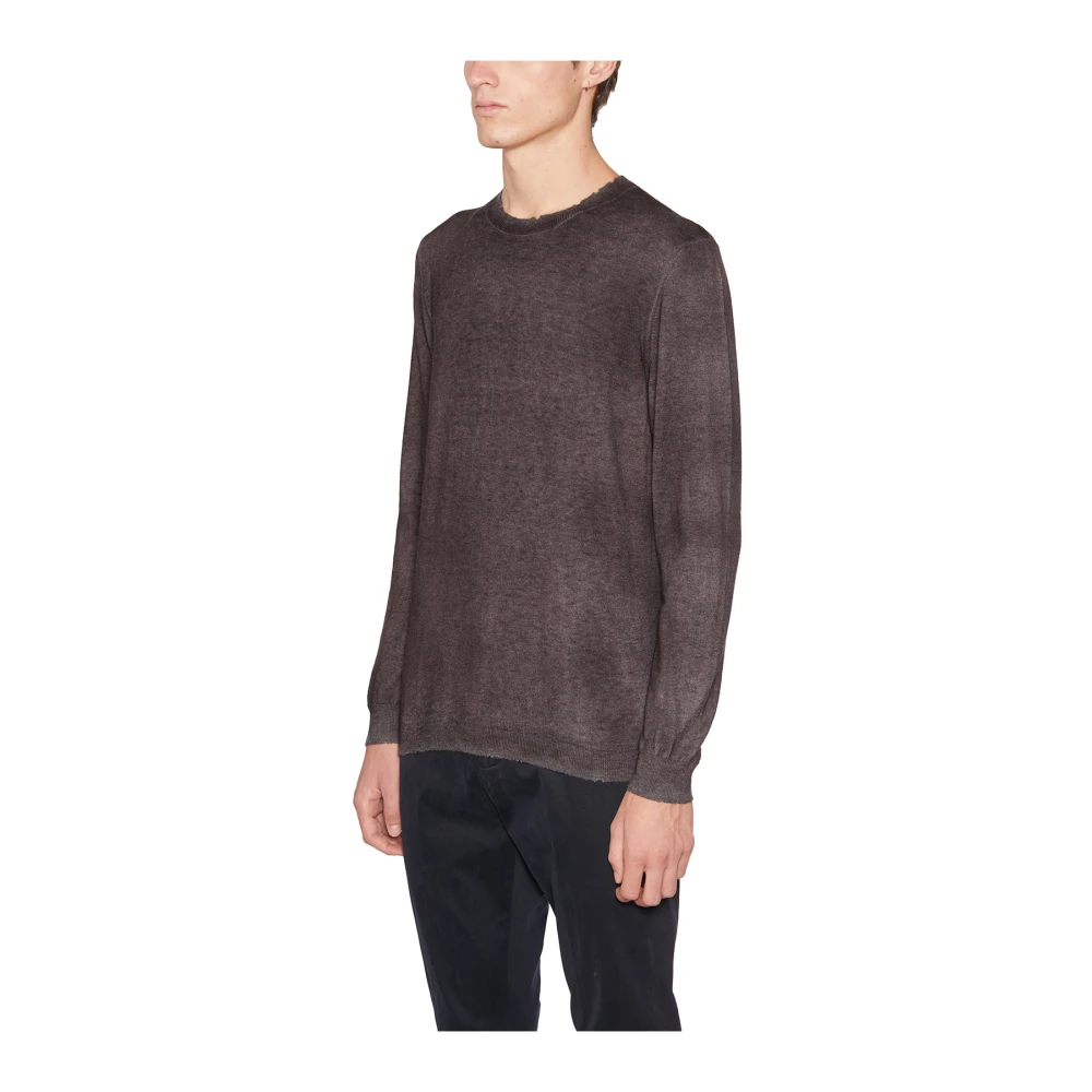 Avant Toi Vernietigde Crewneck Sweater Black Heren