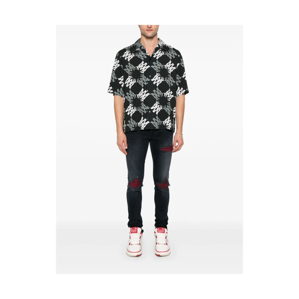 Amiri Indigo Blauwe Ripped Jeans Blue Heren