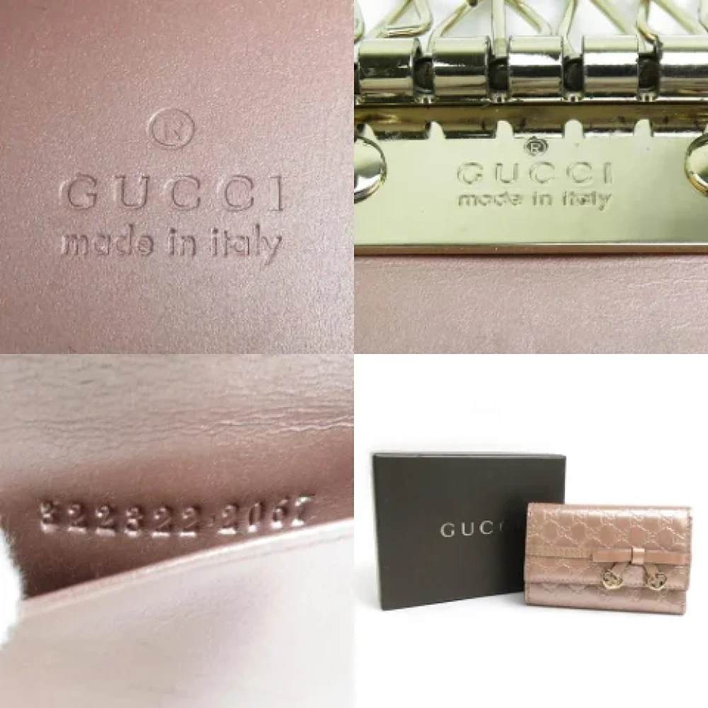 Gucci Vintage Pre-owned Leather key-holders Beige Dames