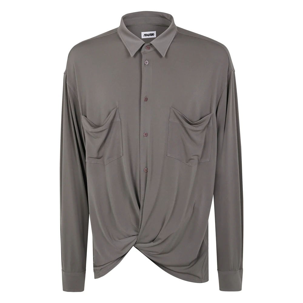 Magliano Stijlvolle Geknoopte Shirt Brown Heren
