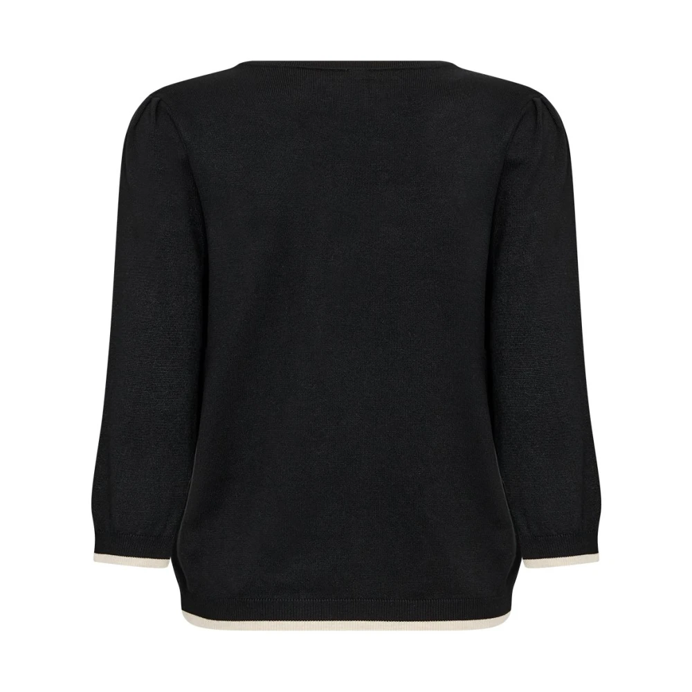 Soyaconcept Contrasterende Zoom Damesblouse 7 8 Mouwen Black Dames