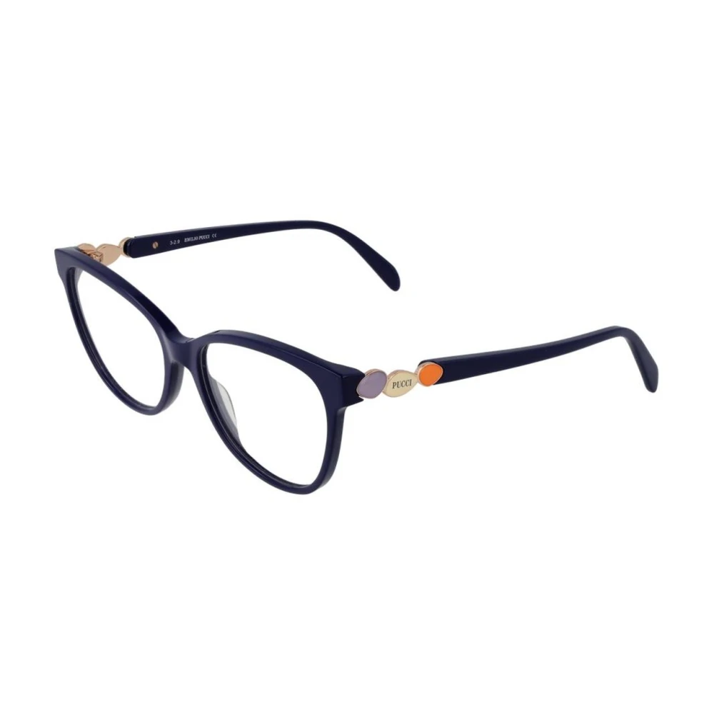 EMILIO PUCCI Blauwe Cat Eye Optische Frames Blue Dames
