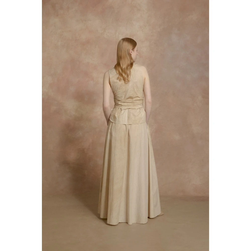 Cortana Yoko lange beige maltinto rok Beige Dames