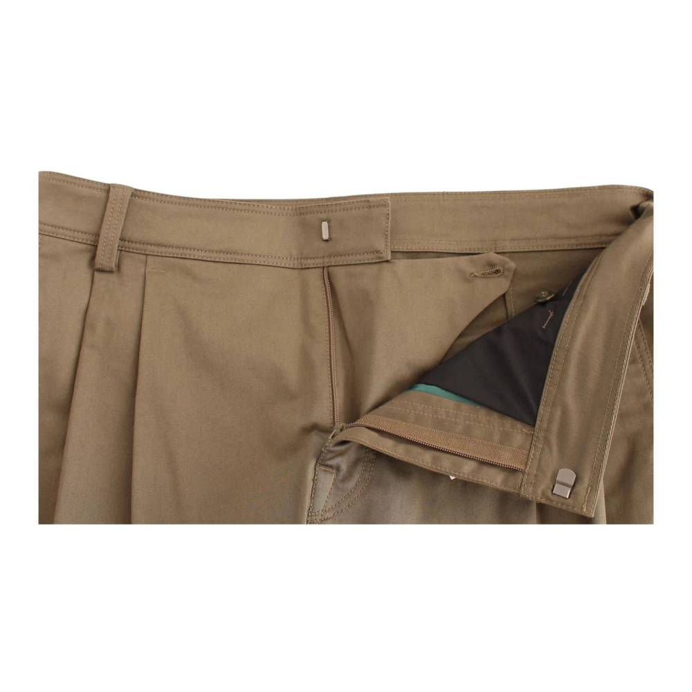 Gianfranco Ferré Groene Katoenen Stretch Logo Broek Green Heren