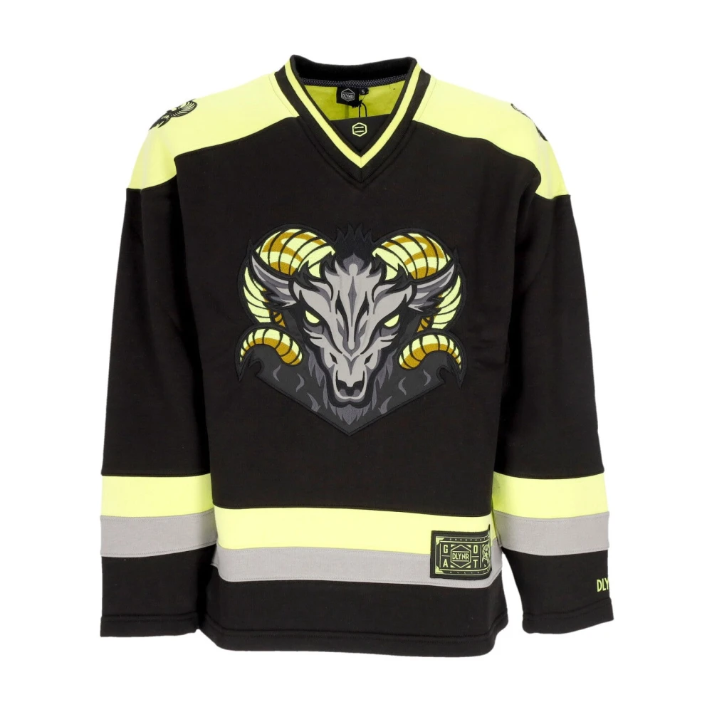 Dolly Noire Men's Multicolor Goat Hockey Crewneck Sweatshirt - Sweatshirts - Xl - Sweatshirts & Hoodies