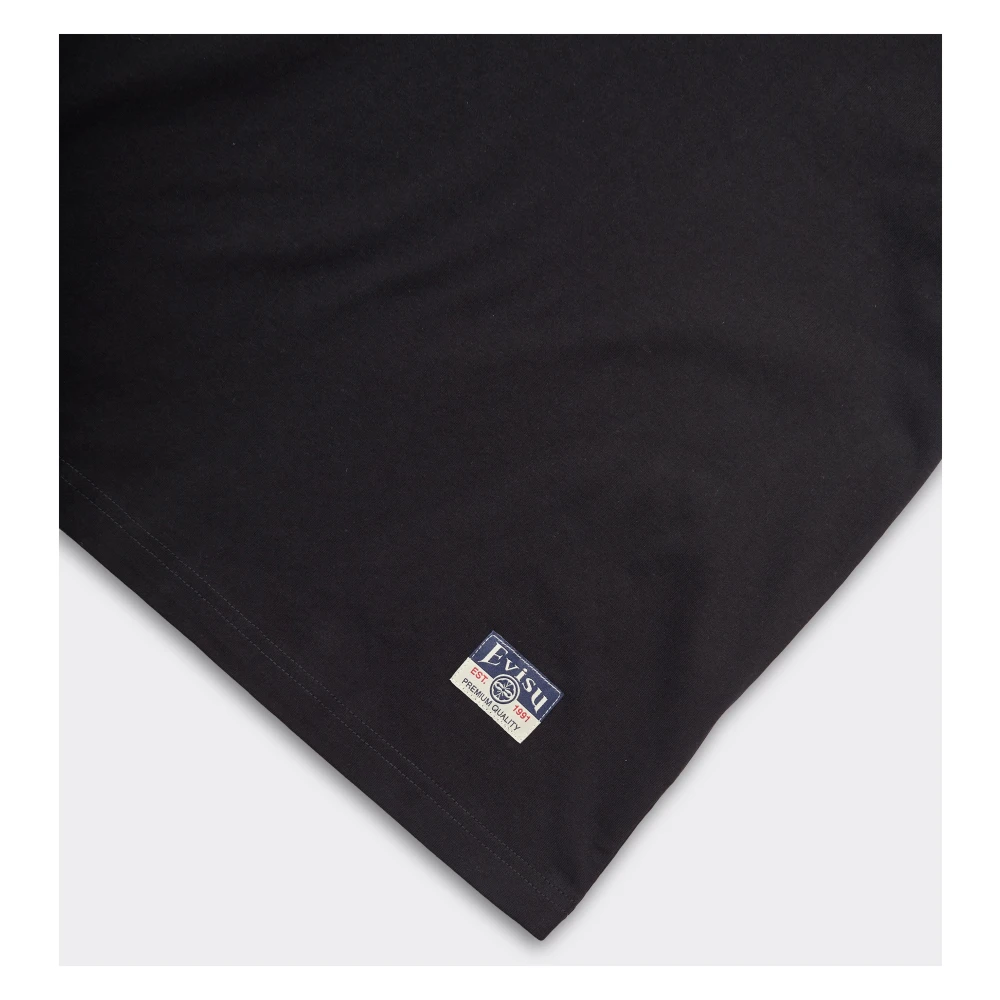 Evisu Ribbon Daicock T-Shirt Zwart Black Heren