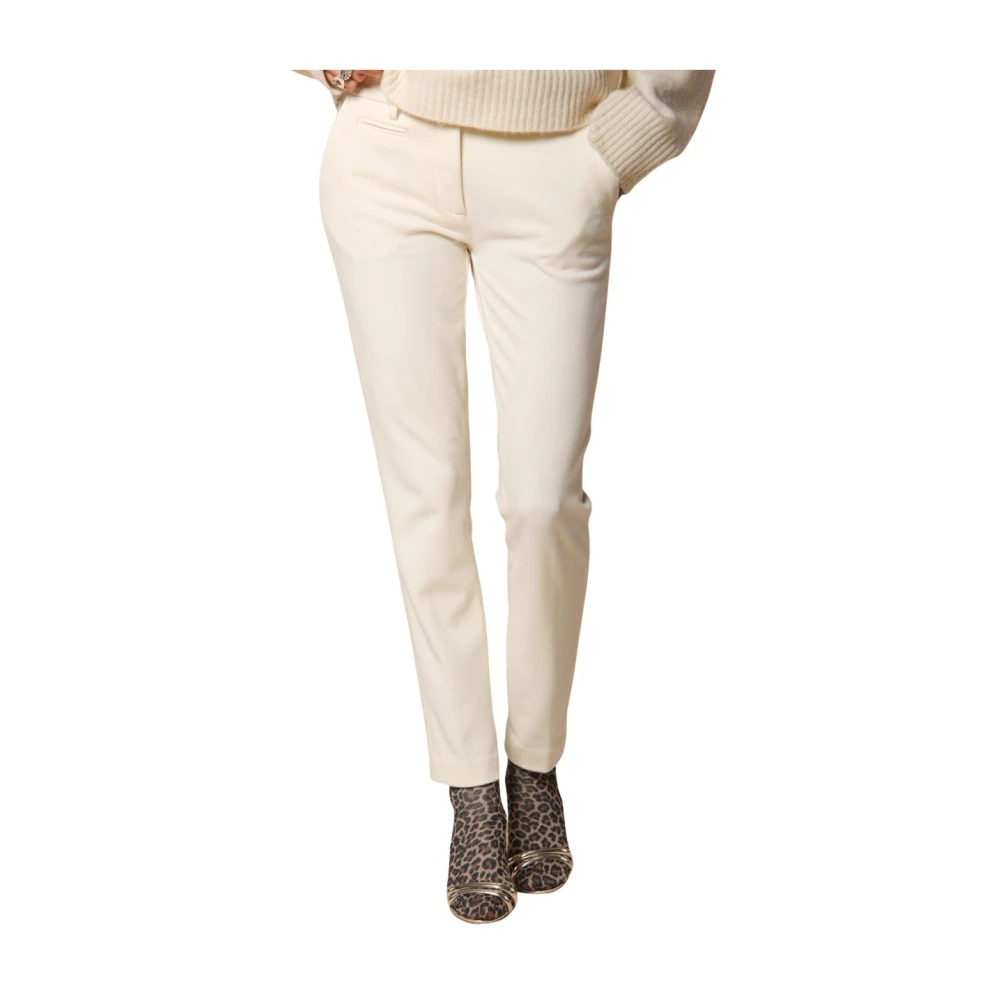 Mason's Slim Chino Broek in Jersey Fit Beige Dames