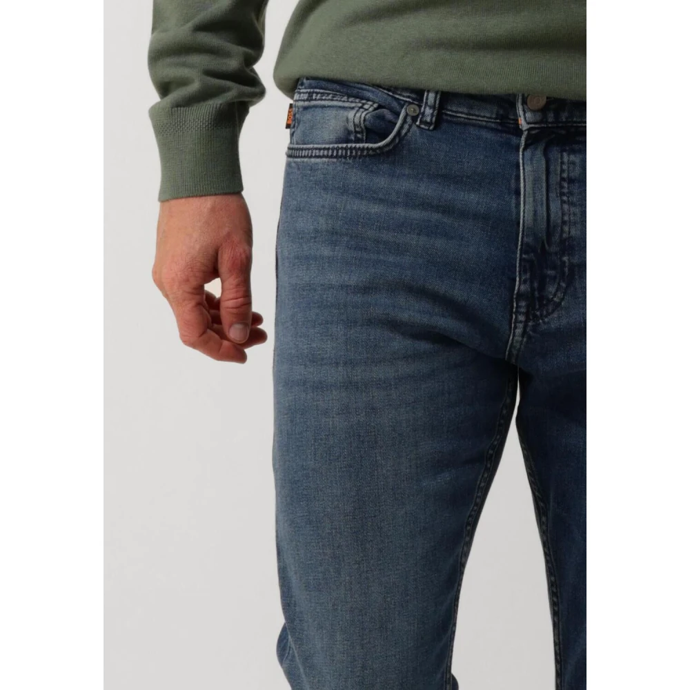 Boss Orange Slim Fit Blauwe Jeans Delaware Bo Blue Heren