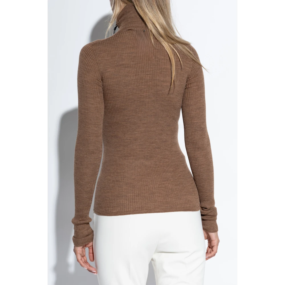 SPORTMAX Wollen coltrui Flavia Brown Dames