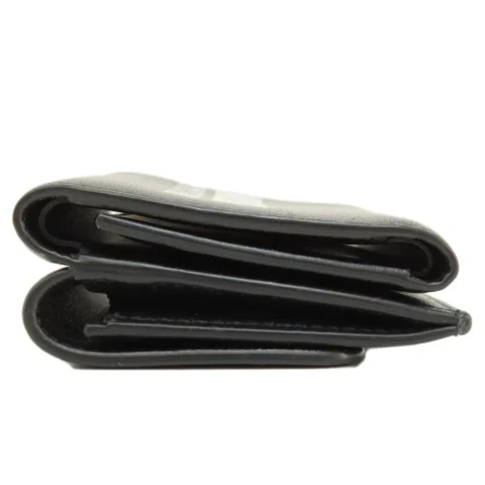 Bvlgari Vintage Pre-owned Leather wallets Black Dames