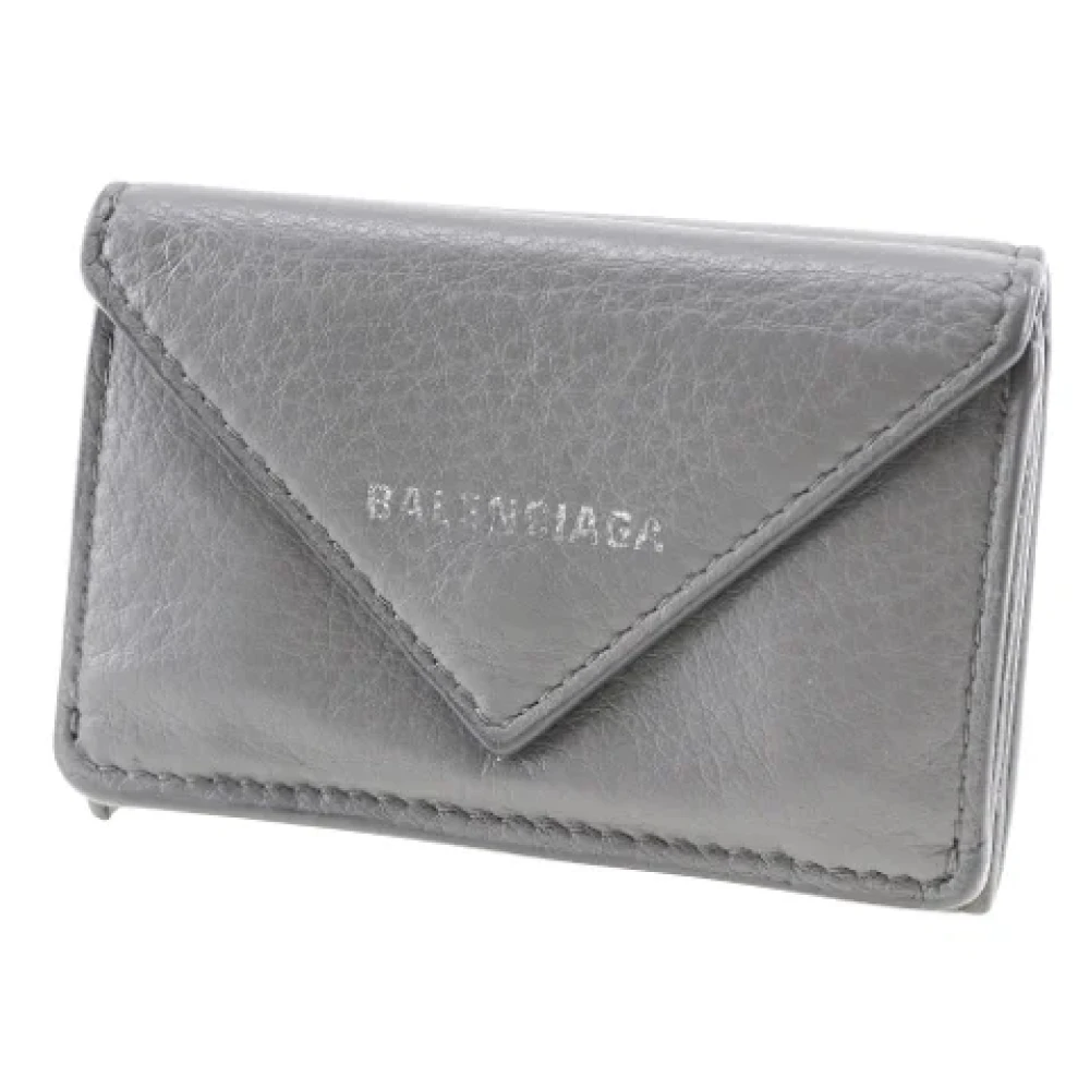 Balenciaga Vintage Pre-owned Leather wallets Gray Dames