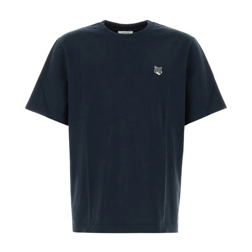 Maison Kitsuné Men's Blue Fox Head Comfort T-Shirt - T-Shirts - L - Tops