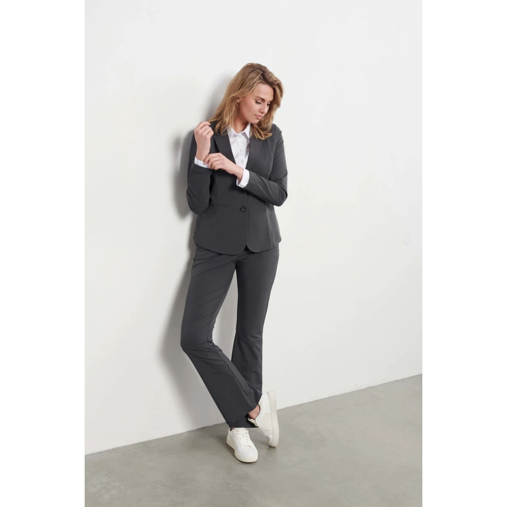 &Co Woman Wijde Broek Zomerse Stijl Gray Dames