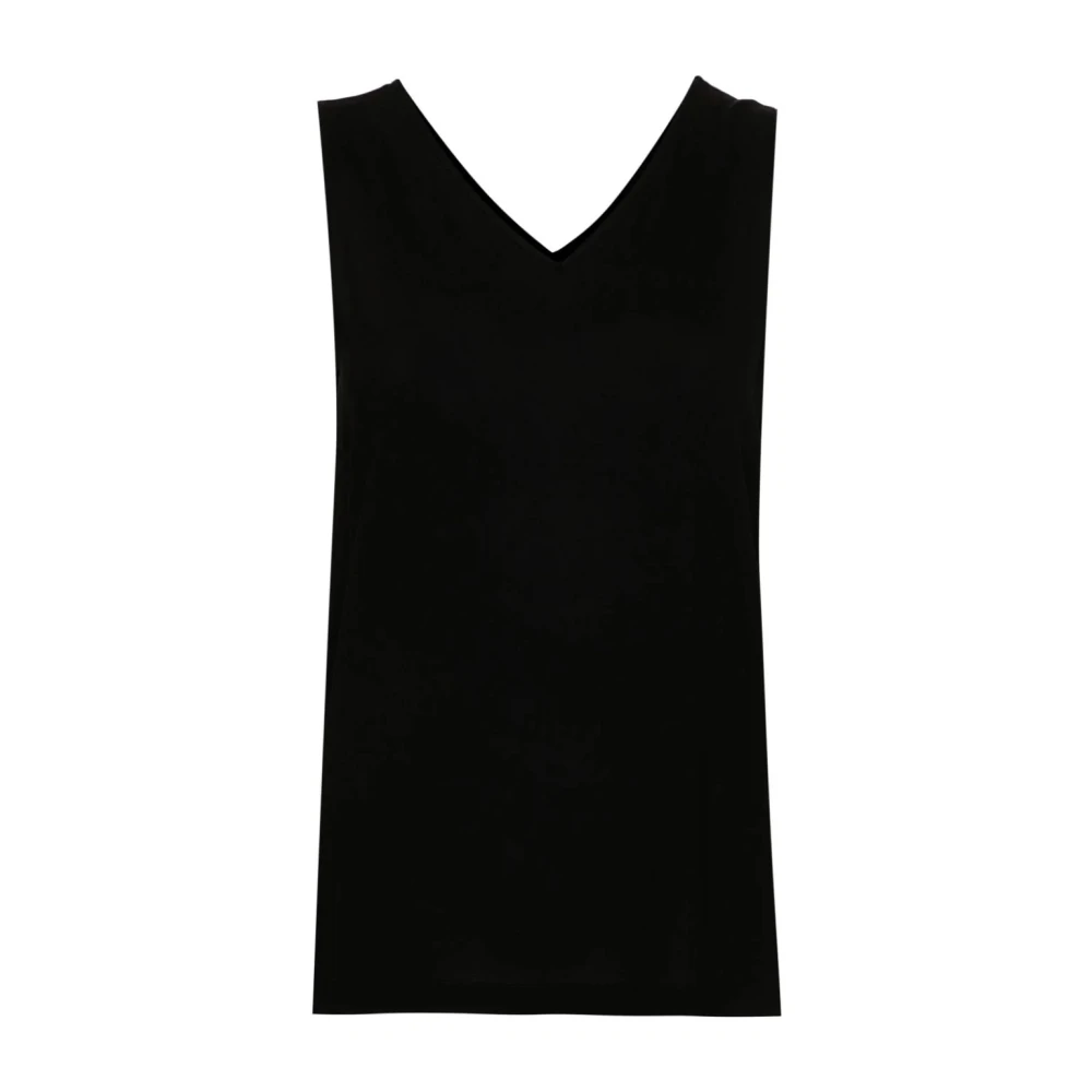 Fabiana Filippi Black Sleeveless Tops, Female, L, Topwear For Women