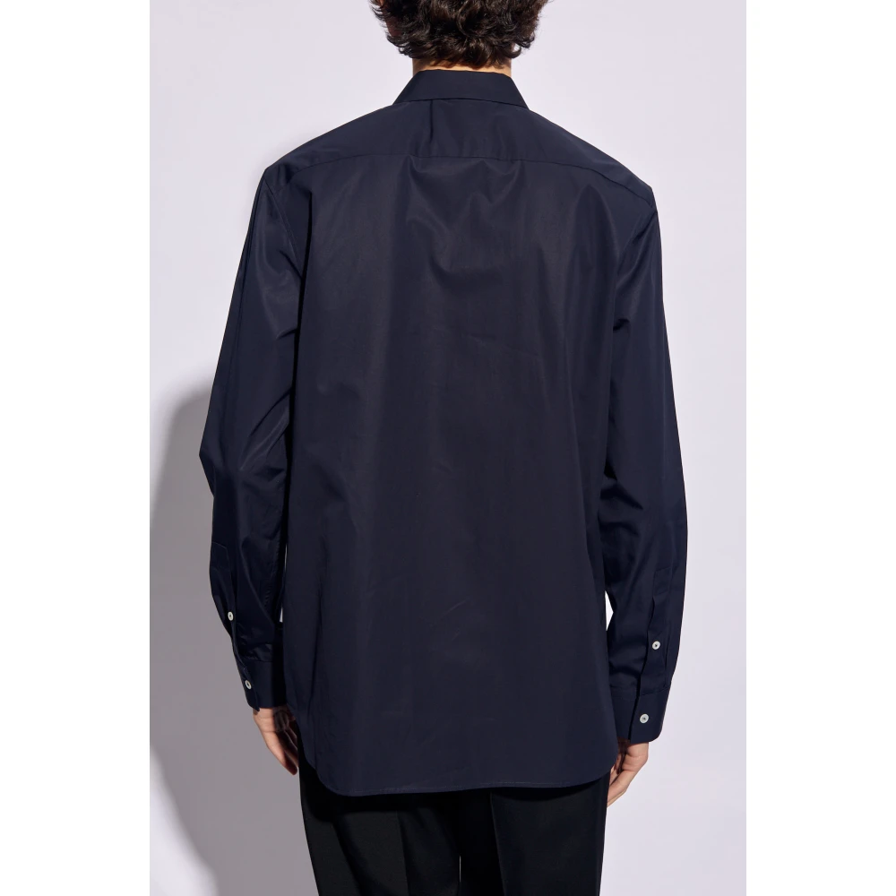 Jil Sander Katoenen shirt Blue Heren