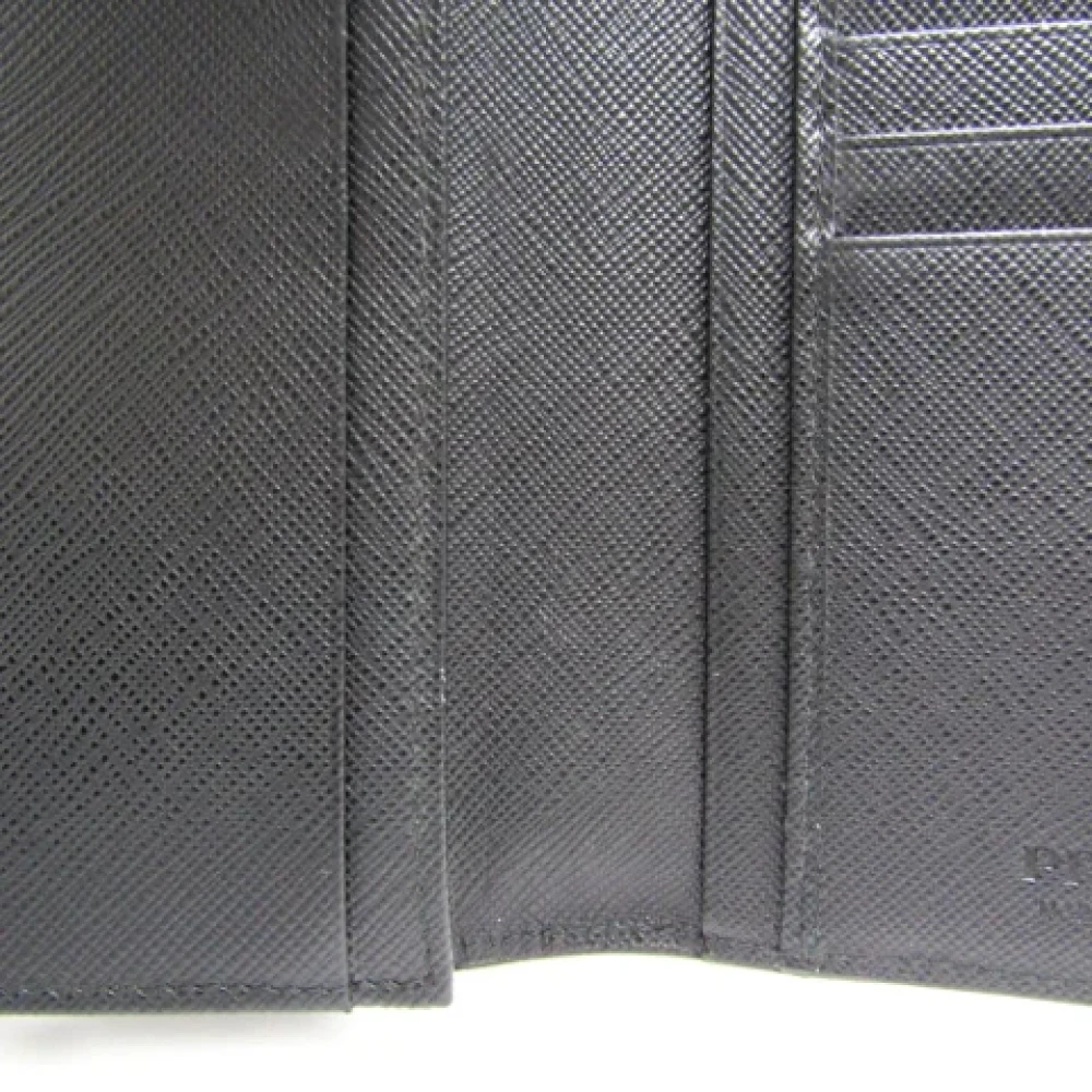 Prada Vintage Pre-owned Leather wallets Black Heren