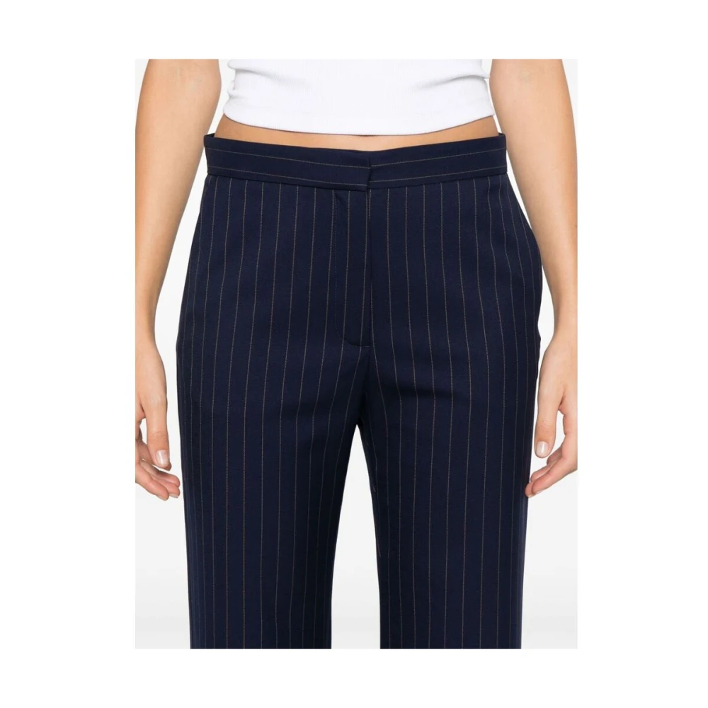 BAUM UND PFERDGARTEN Donkerblauwe Gestreepte Tailored Broek Blue Dames