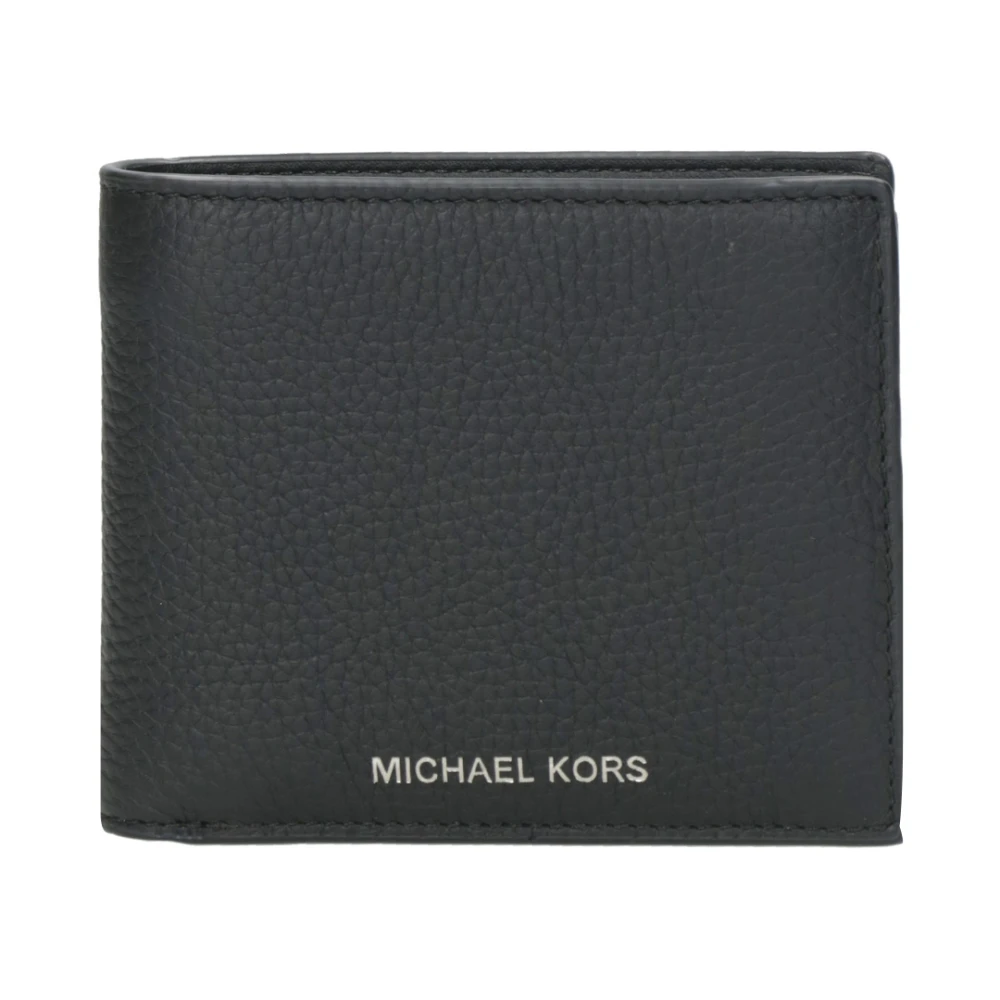 Michael Kors Zwarte Korrelige Leren Boekportemonnee Black Heren