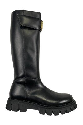 bottes-enfant-en-cuir-noir