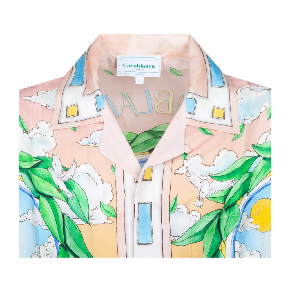 Casablanca Ideale Zijden Shirt Multicolor Print Multicolor Heren