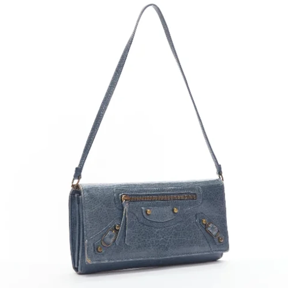 Balenciaga Vintage Pre-owned Leather balenciaga-bags Blue Dames