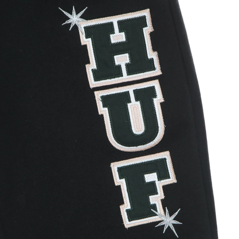 HUF Zwarte Playboy Konijn Hoofd Fleece Broek Black Heren